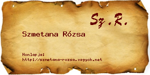 Szmetana Rózsa névjegykártya