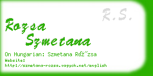 rozsa szmetana business card